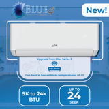 Air-Con Blue Series 4 24000 BTU 20 SEER Mini Split Air Conditioner 15ft Lineset & Wiring - ALPCI/EM4H4E24