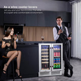 Blemished BODEGAcooler 24"19 Bottles and 57 Cans Wine and Beverage Refrigerator - JC-115DR