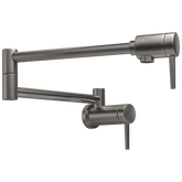 Delta Wall Mount Contemporary Pot Filler in in Black Stainless - 1165LF-KS