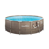 Summer Waves P20014482 14Ft x 48In Round Frame Above Ground Swimming Pool Set - 252978