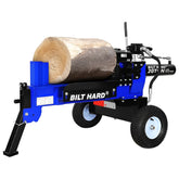BILT HARD 20-Ton Gas Log Splitter, Hydraulic Wood Splitter with 7 HP 209cc OHV Engine, Towable Hitch, 13" Pneumatic Tires, 2 Stage Gear Pump, Steel Wedge, Firewood Splitting Machine