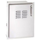 AOG 14-Inch Left Hinged Vertical Single Access Door With Tank Tray & Louvers - 20-14-SSDLV