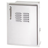 AOG 14 Inch Vertical Right Hinge Single Access Door With Tank Tray And Louvers - 20-14-SS DRV