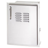AOG 14 Inch Vertical Right Hinge Single Access Door With Tank Tray And Louvers - 20-14-SS DRV