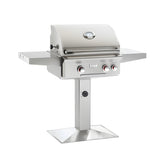 AOG T-Series 24-Inch 2-Burner Gas Grill On Pedestal With Rotisserie - 24NPT