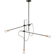 Workstead 3 Arm Industrial Chandelier - WS-IND-C-HB-110