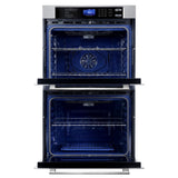 Cosmo 3 Piece Kitchen Package With 36" Electric Cooktop 36" Island Range Hood 30" Double Electric Wall Oven