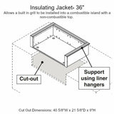 AOG Insulating Liner For L/T-Series 36-Inch Gas Grills - 36-IL-C