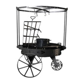 Tromen Firepit Open Fire Argentine Grill with Trolley - DUOMO
