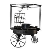 Tromen Firepit Open Fire Argentine Grill with Trolley - DUOMO