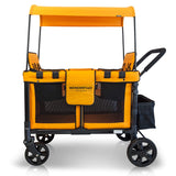 WonderFold W4 Elite Push/Pull 4-Passenger Quad Stroller Wagon Orange New