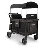 WonderFold W4 Elite Push/Pull 4-Passenger Quad Stroller Wagon Black New