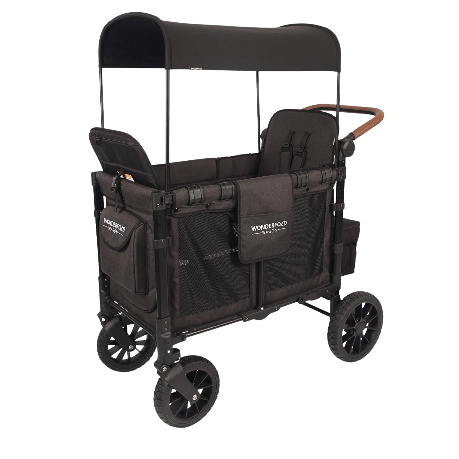 WonderFold W2 Luxe Push/Pull 2-Passenger Stroller Wagon Black New
