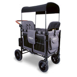 WonderFold W2 Luxe Push/Pull 2-Passenger Stroller Wagon Gray New