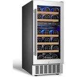 Bodega cooler 15 Inch Wine Cooler 28 Bottle Dual Zone Wine Refrigerator - JC-85B-WIFI