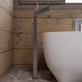 ALFI Floor Mounted Tub Filler Mixer with Hand Held Shower Head AB2728