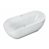 ALFI 67" Oval White Freestanding Acrylic Soaking Bathtub AB8839