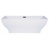 ALFI 67" Rectangular White Freestanding Acrylic Soaking Bathtub AB8840
