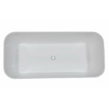 ALFI 67" Rectangular Black & White Rectangular Freestanding Resin Bathtub AB9952BM