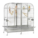 A&E 64"X32" Double Macaw Cage With Removable Divider - 6432 Platinum