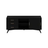 Alpine Flynn Large TV Console, Black - 966BLK-10
