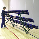 Bleacher - 21 ft. (3 Row - Double Foot Plank) - Tip & Roll - BLDP-321TRG