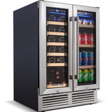 BODEGAcooler 24" Wine and Beverage Cooler Dual Zone 19 Bottles and 57 Cans - JC-115DR