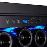 BODEGAcooler 24" 46 Bottles Wine Cooler in Stainless Steel with Wood Shelves - JC-145A-US