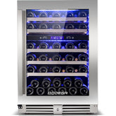 BODEGAcooler 24" 56 Bottles Dual Zone Compressor Wine Cooler with Wood Shelves - JC-165B