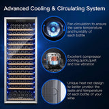 BODEGAcooler 24" Free Standing 154 Bottles Wine Cooler Single Zone - 408A