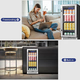 BODEGA Beverage Refrigerator Cooler 15 inch 100 Cans