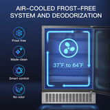 BODEGAcooler 24" Beverage Fridge in Stainless Steel 180 Can Outdoor Fridge - YC-150A-US