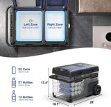 BODEGAcooler Car Fridge Dual Door Dual Zone 37/48/59QT - TAW45