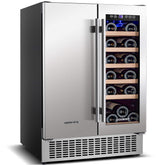 BODEGAcooler 24" Wine and Beverage Fridge Dual Zone 18 Bottles and 57 Cans - YC120-2D-1