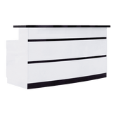 Whale Spa - LUX BW Stripes Reception Desk