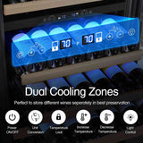 BODEGAcooler 24" Free Standing 174 Bottles Wine Cooler Dual Zone - JC-428B