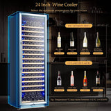 BODEGAcooler 24" Large Capacity 176 Bottles Wine Cooler Single Zone - YC-510A