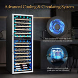 BODEGAcooler 24" Large Capacity 154 Bottles Wine Cooler Dual Zone - YC-408C