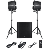 Proreck PA Speaker System 4000W Combo 4 Line Array Speakers and 18" Subwoofer with Bluetooth and Remote New - CLUB-4000