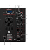 Proreck PA Speaker System 8000W Combo 6 Line Array Speakers and 18" Subwoofer with Bluetooth and Remote New - CLUB-8000