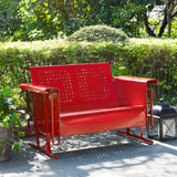 Crosley Bates 48 3/4 Inch Outdoor Metal Loveseat Glider - CO1024