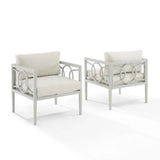 Crosley Ashford 2pc Outdoor Metal Armchair Set - CO7351GY-CR