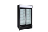 Kool-It KSM-36 | 45" Wide 2 Slide Door Black Merchandiser Refrigerator - KSM-36