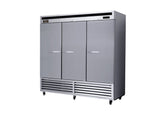Kool-It KBSF-3 | 81" Wide 3 Door Bottom Mount Reach-In Freezer - KBSF-3