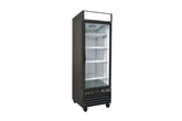 Kool-It KGF-23 | 27" Wide 1 Swing Door Black Merchandiser Freezer - KGF-23