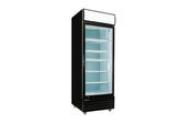 Kool-It KGM-23 | 28" Wide 1 Swing Door Black Merchandiser Refrigerator - KGM-23