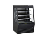 Kool-It KOM-36XBK | 36" Wide Black Open Display Case - KOM-36XBK