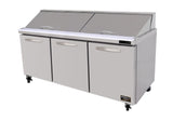 Kool-It KSTM-72-3 | 72" Wide 3 Door Mega Top Sandwich Prep Table - KSTM-72-3