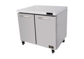 Kool-It | 36" Wide 2 Door Undercounter Refrigerator - KUCR-36-2