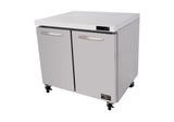 Kool-It| 36" Wide 2 Door Undercounter Freezer - KUCF-36-2